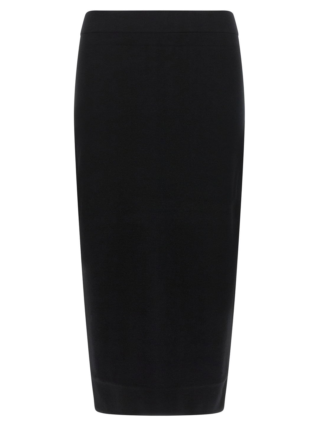 Max Mara Black Viscose Midi Skirt