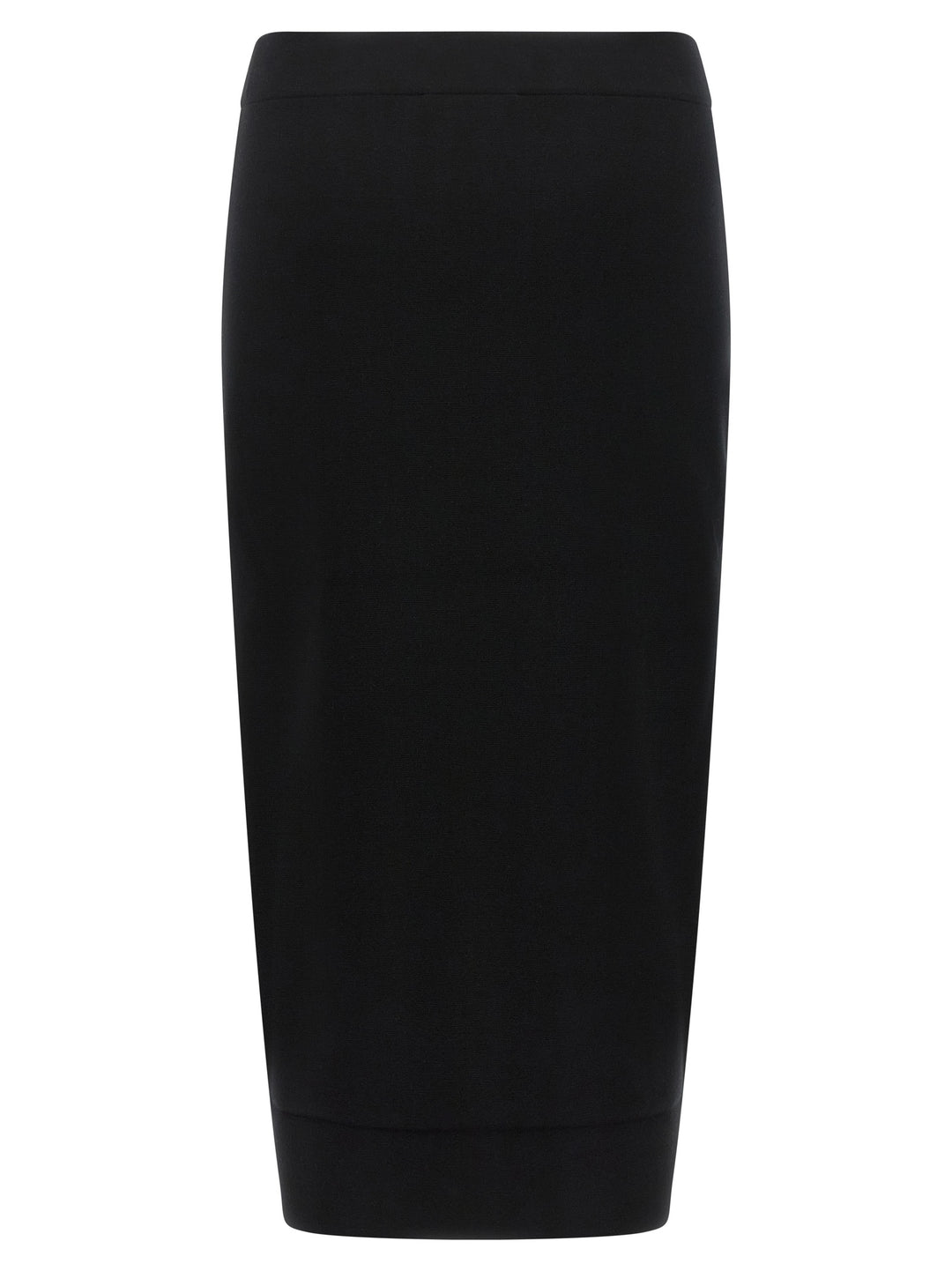 Max Mara Black Viscose Midi Skirt