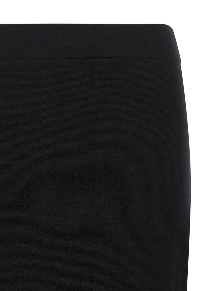 Max Mara Black Viscose Midi Skirt