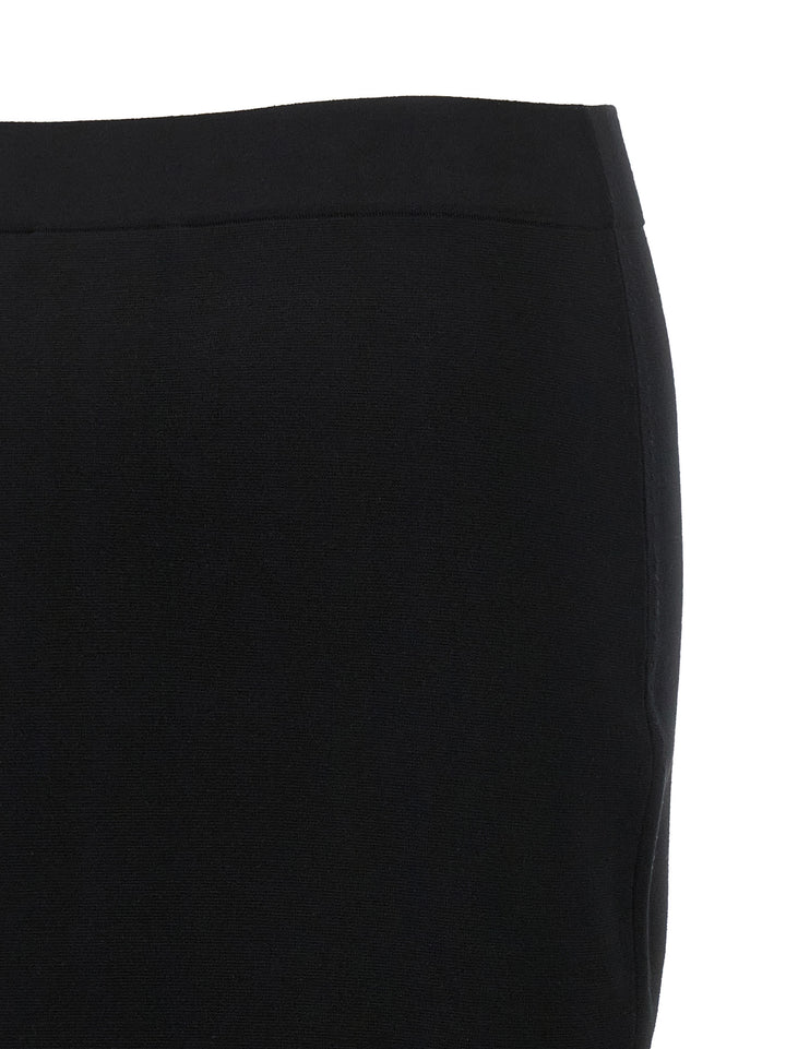 Max Mara Black Viscose Midi Skirt