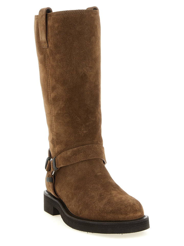 Brunello Cucinelli Brown Calfskin Over The Knee