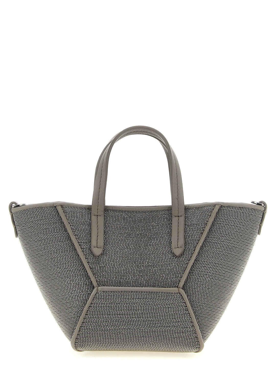 Brunello Cucinelli Gray Calfskin Handbag