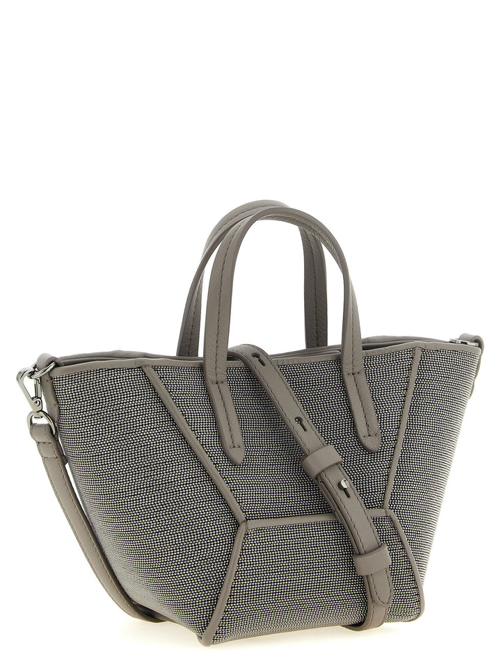 Brunello Cucinelli Gray Calfskin Handbag