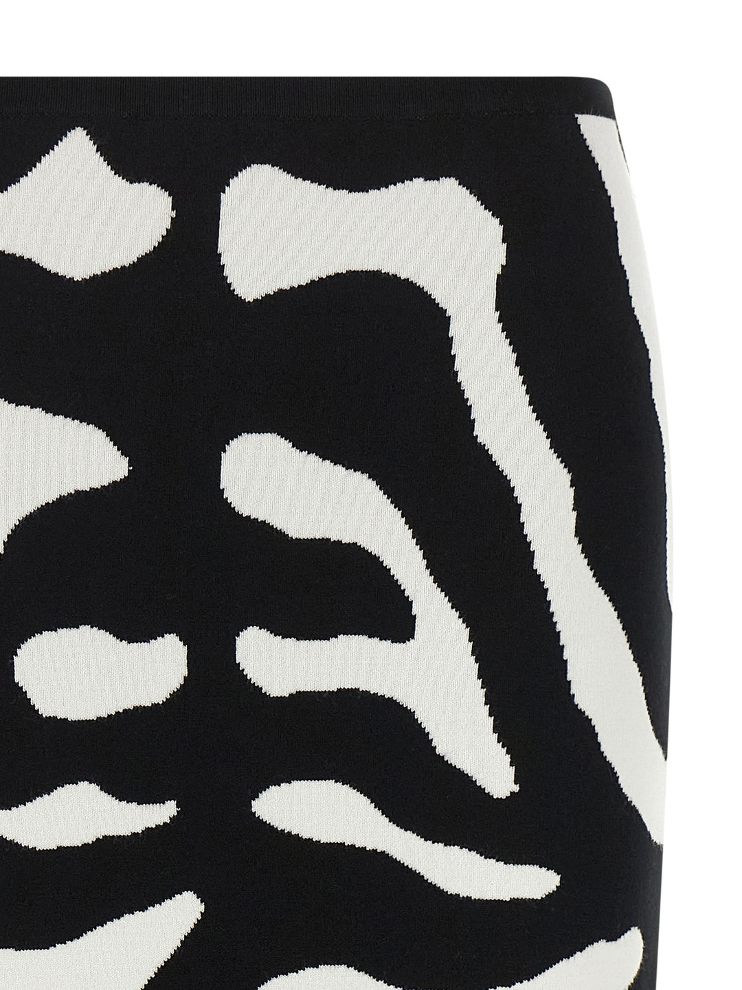 Moschino Bicolor Viscose Midi Skirt