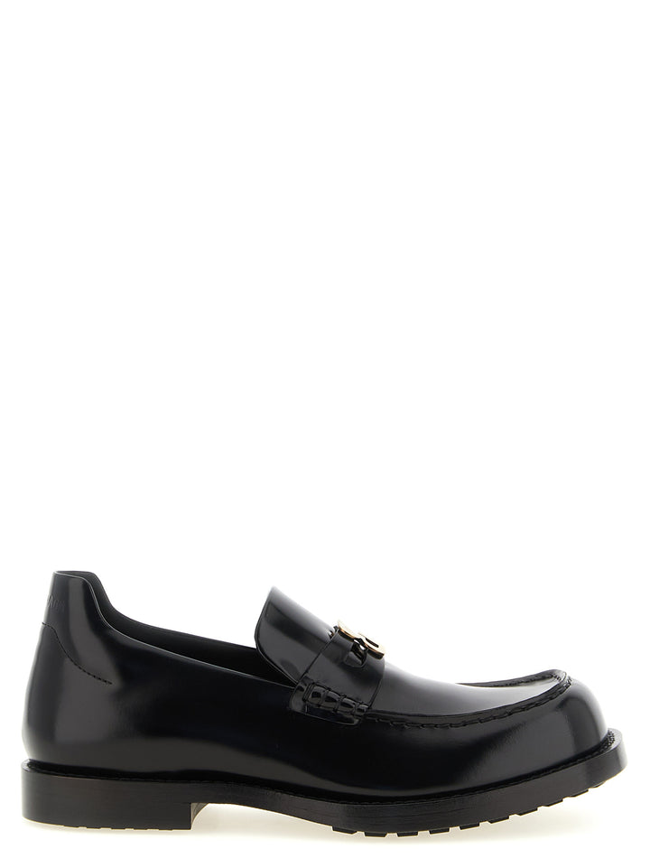 Balenciaga Black Calfskin Slip-On Loafers