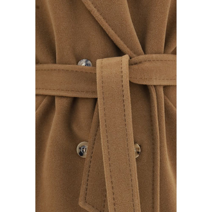 Max Mara Brown Wool Oves Aries Coat