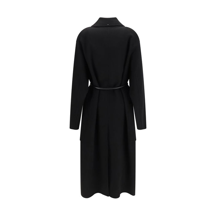 Max Mara Black Wool Oves Aries Coat