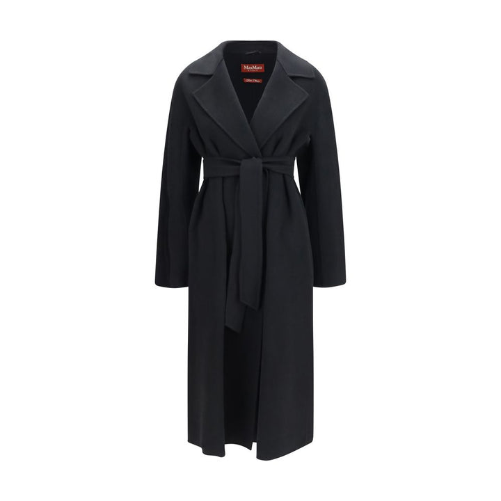 Max Mara Black Wool Oves Aries Coat