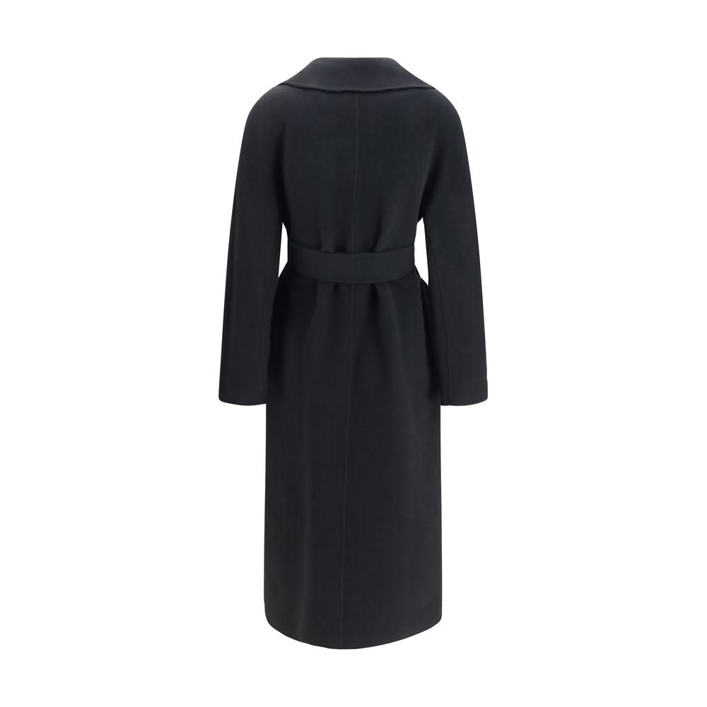 Max Mara Black Wool Oves Aries Coat