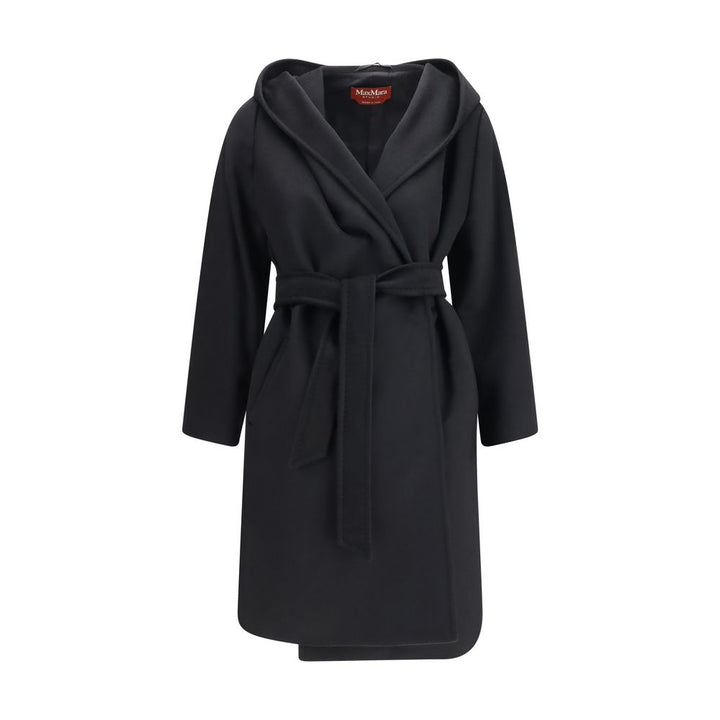 Max Mara Black Wool Oves Aries Coat