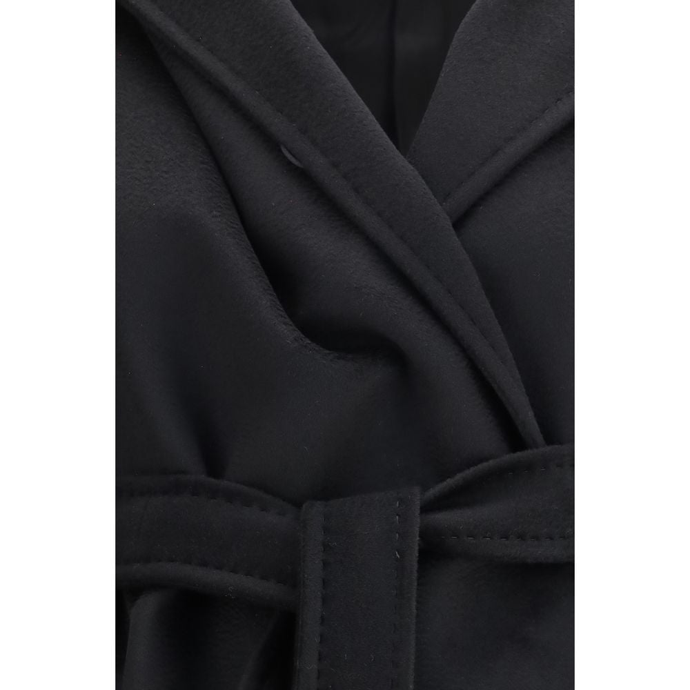 Max Mara Black Wool Oves Aries Coat