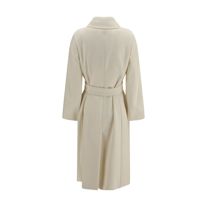 Max Mara White Wool Oves Aries Coat