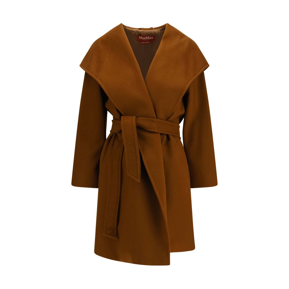 Max Mara Brown Wool Oves Aries Coat