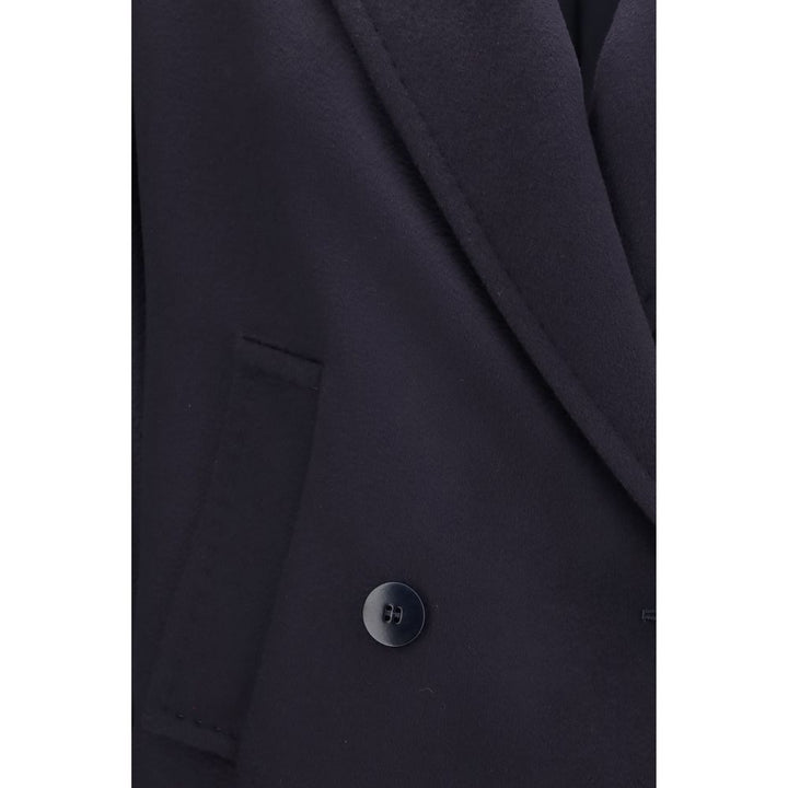 Max Mara Blue Wool Oves Aries Coat