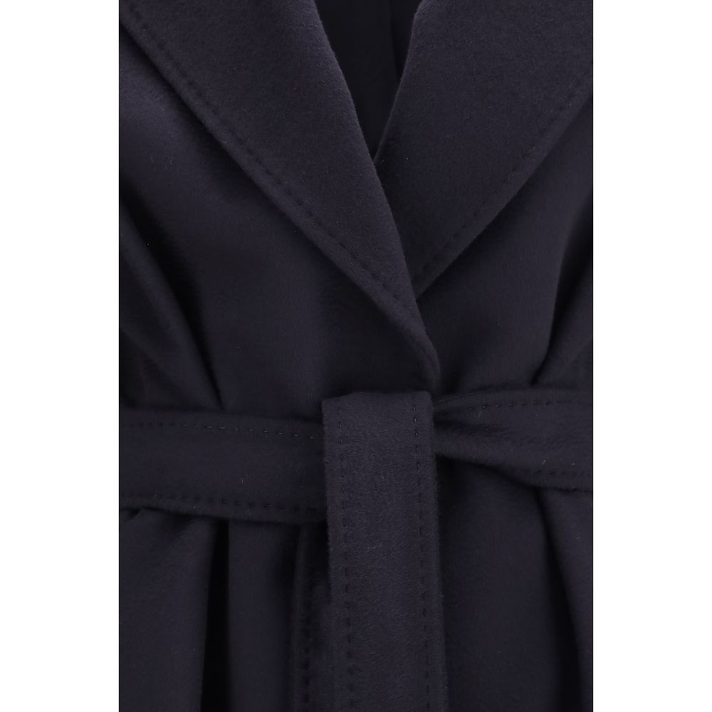 Max Mara Blue Wool Oves Aries Coat