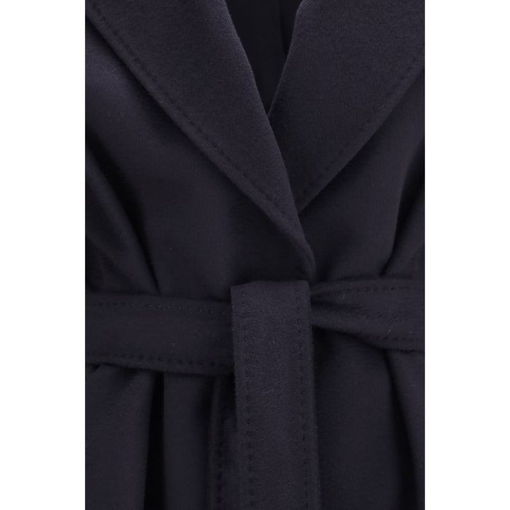 Max Mara Blue Wool Oves Aries Coat