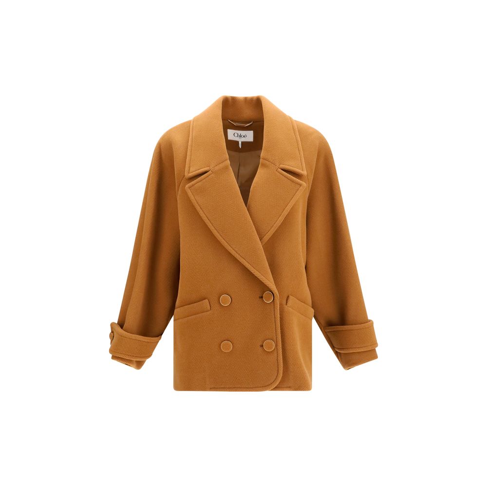 Chloé Brown Wool Oves Aries Coat