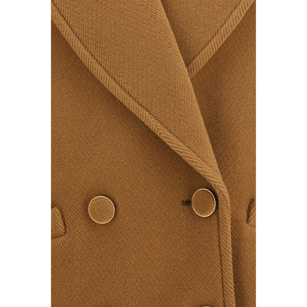 Chloé Brown Wool Oves Aries Coat