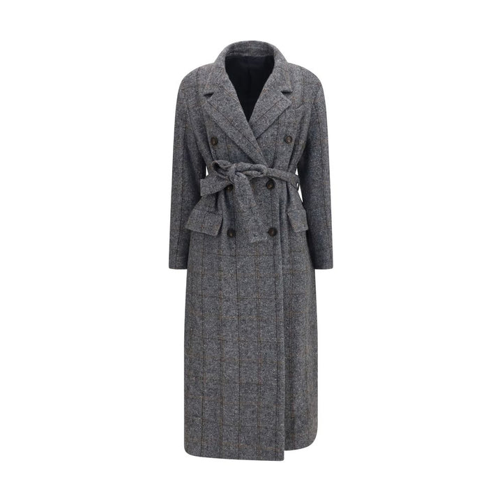 Brunello Cucinelli Gray Alpaca Vicugna Pacos Coat