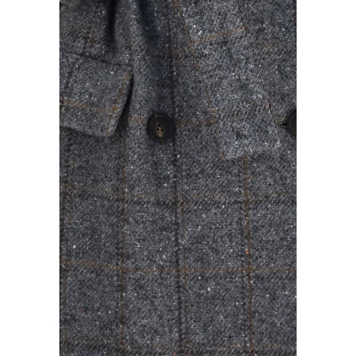Brunello Cucinelli Gray Alpaca Vicugna Pacos Coat