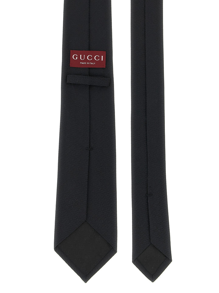 Gucci Black Silk Tie