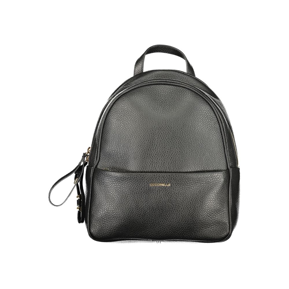 Coccinelle Black Leather Backpack