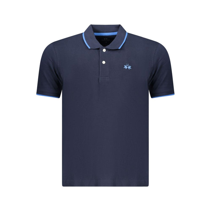 La Martina Blue Cotton Men's Polo Shirt