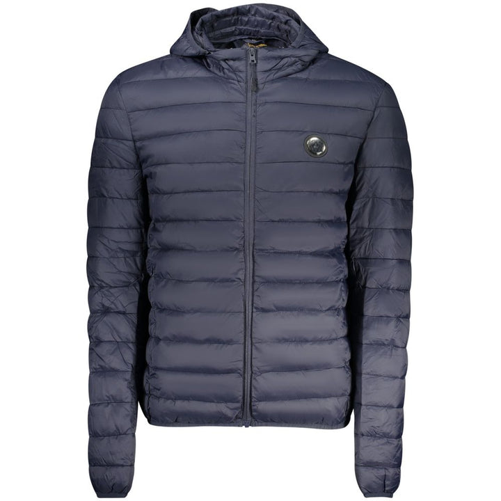 Cavalli Class Blue Polyester Shell Jacket