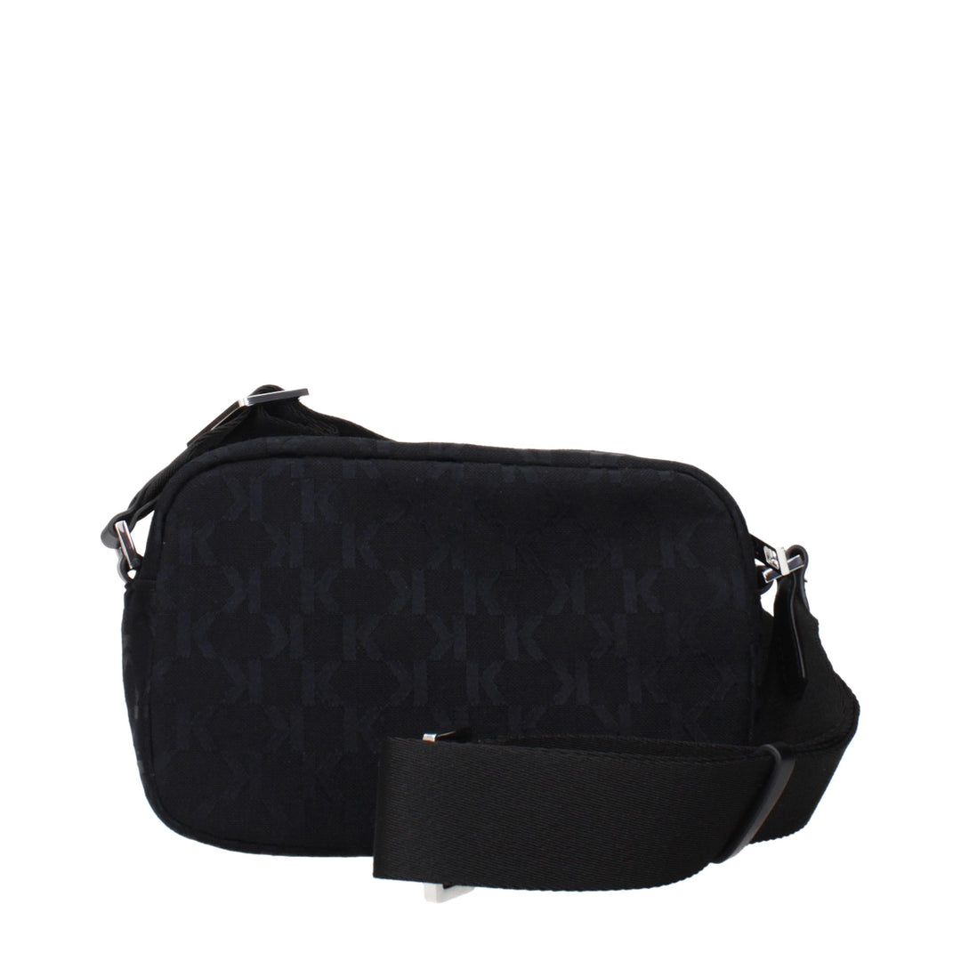 Karl Lagerfeld Black Fabric Crossbody Bag