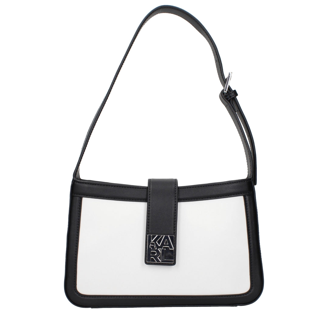 Karl Lagerfeld White Leather Shoulder Bag