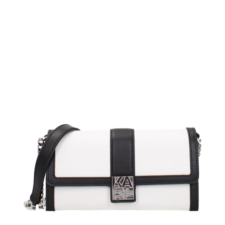 Karl Lagerfeld White Leather Clutch Bag
