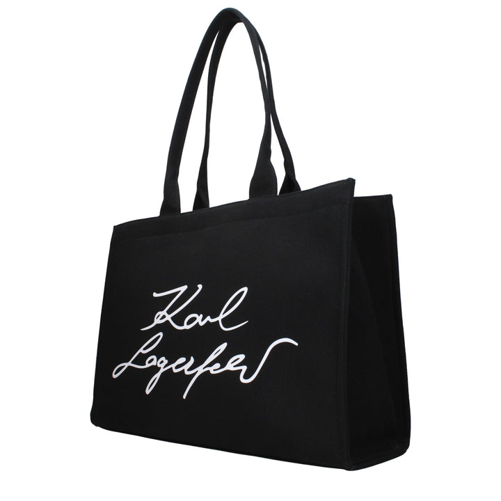 Karl Lagerfeld Black Fabric Shoulder Bag