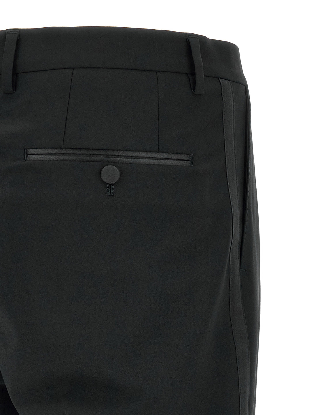 Dolce & Gabbana Black Virgin Wool Two-Piece Suit