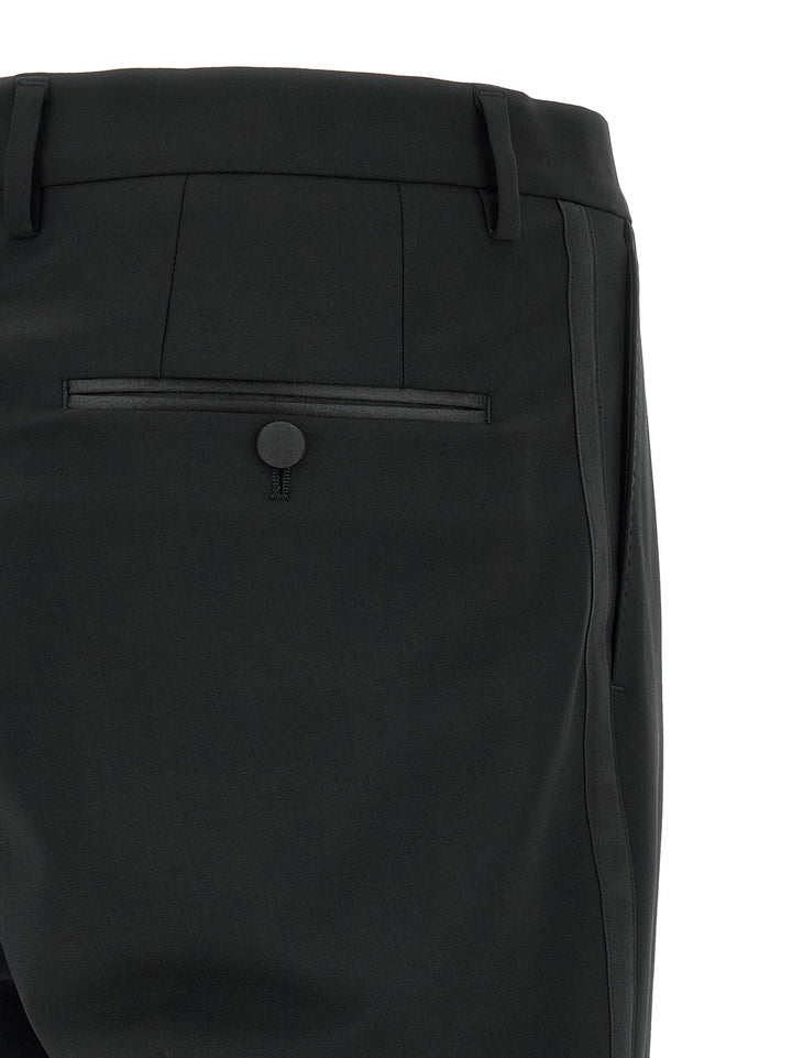 Dolce & Gabbana Black Virgin Wool Two-Piece Suit