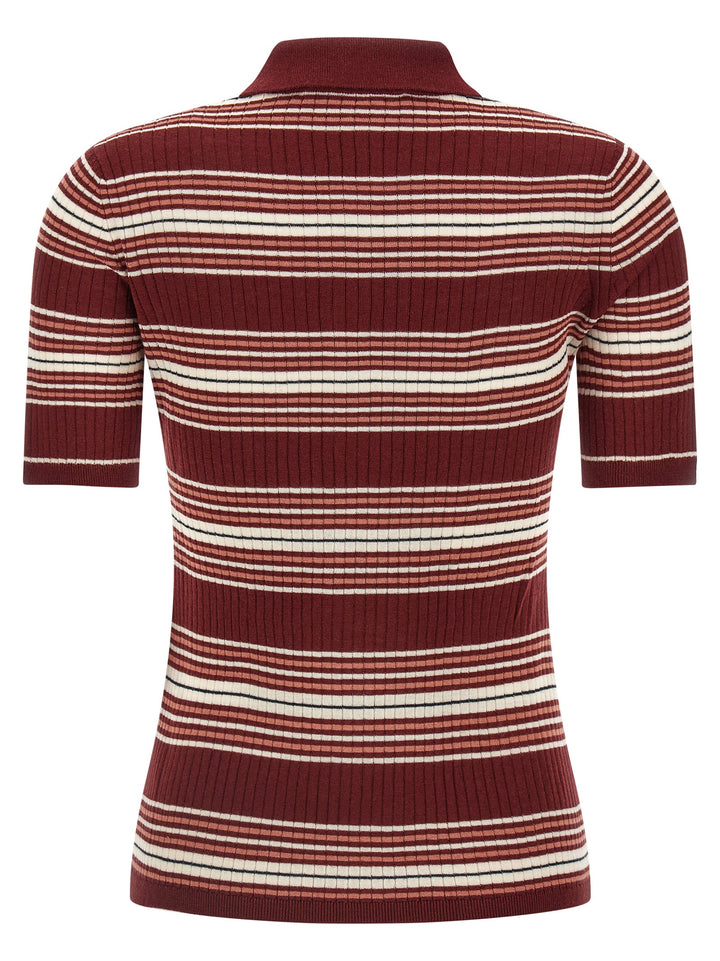 Max Mara Bordeaux Silk Polo Shirt