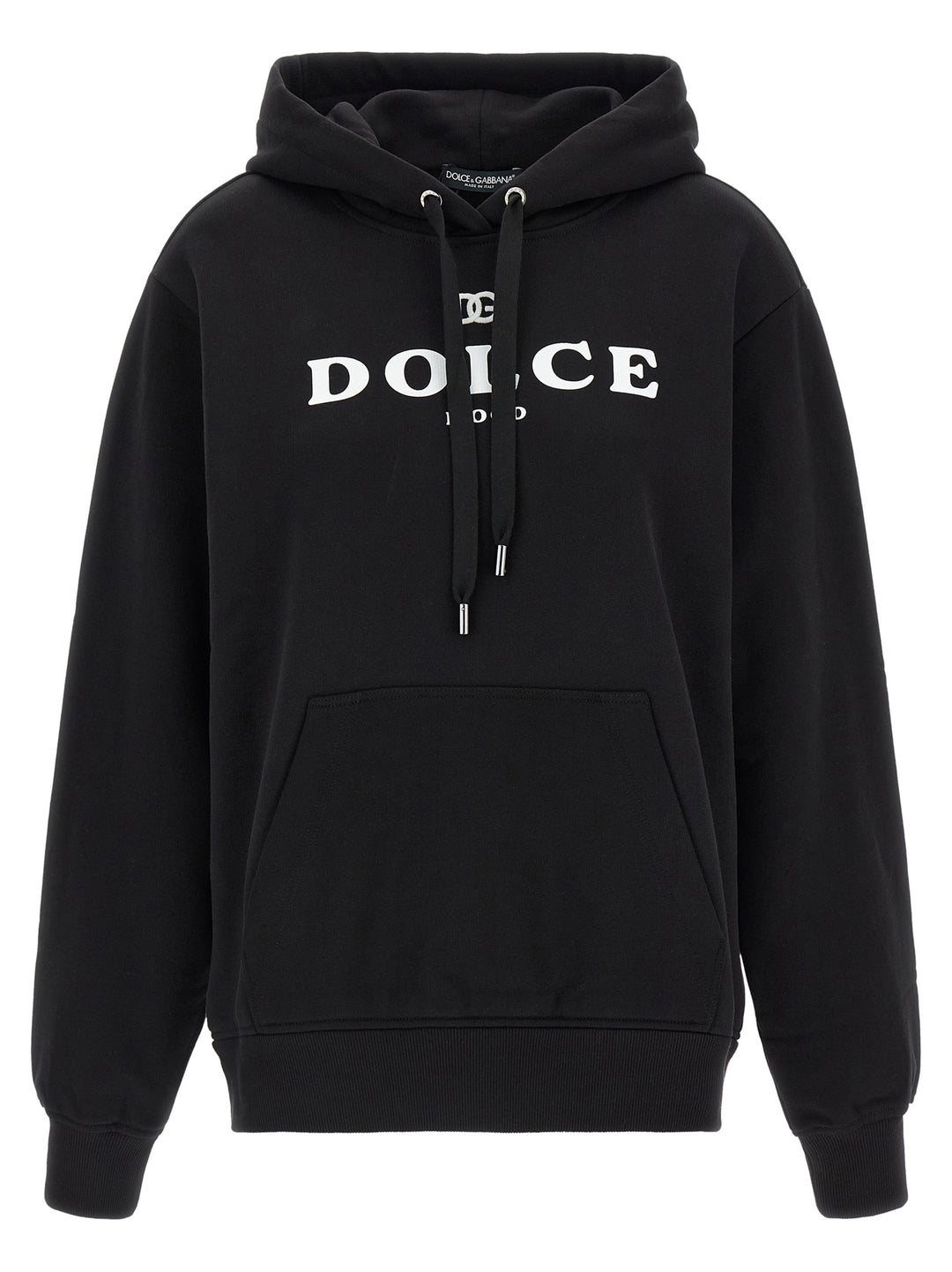 Dolce & Gabbana Black Cotton Hoodie