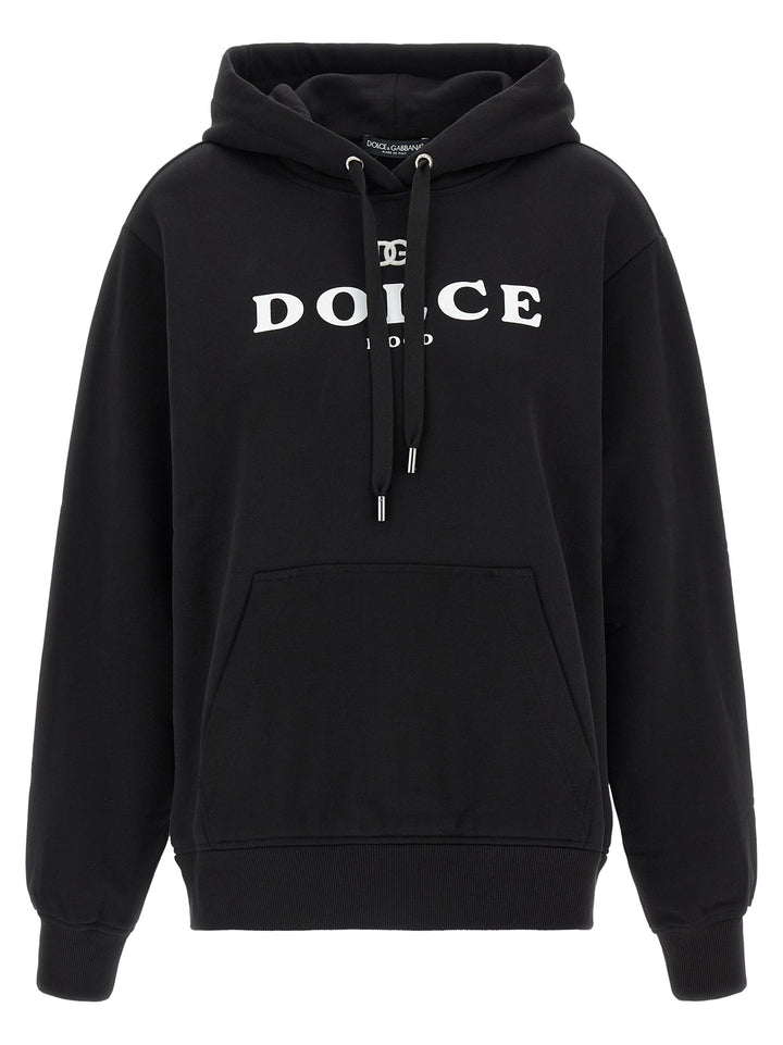 Dolce & Gabbana Black Cotton Hoodie