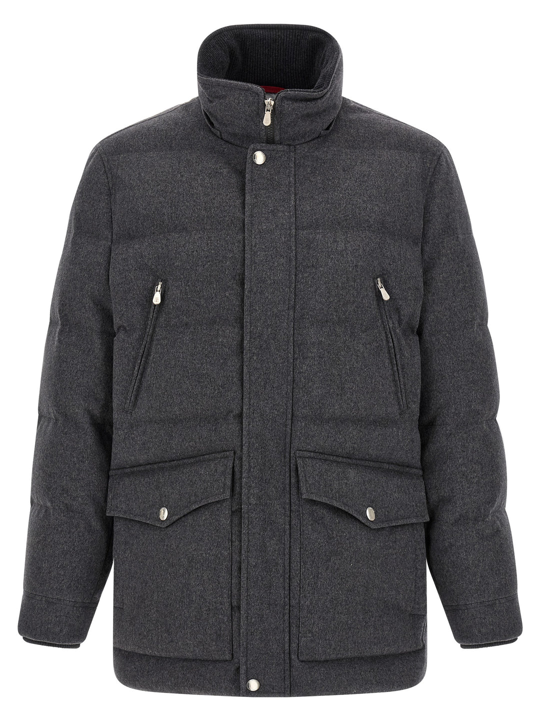 Brunello Cucinelli Gray Wool Parka