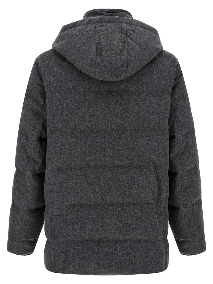 Brunello Cucinelli Gray Wool Parka