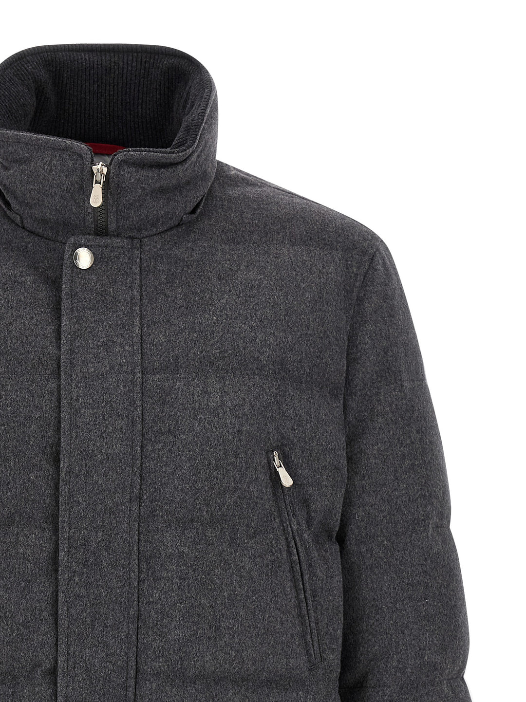 Brunello Cucinelli Gray Wool Parka