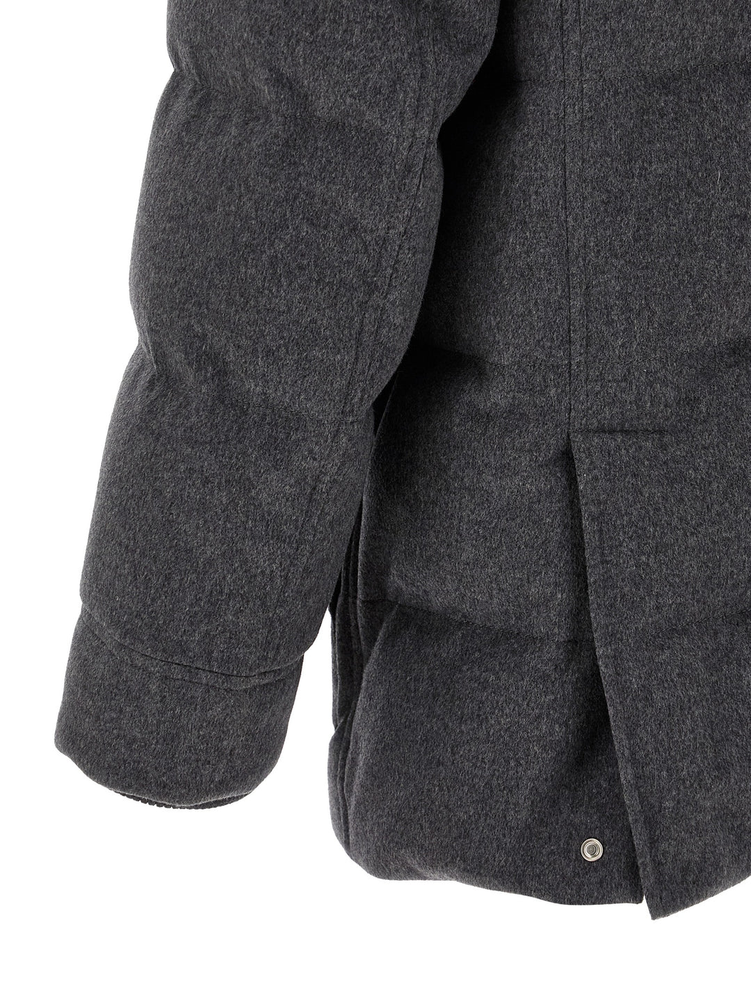 Brunello Cucinelli Gray Wool Parka