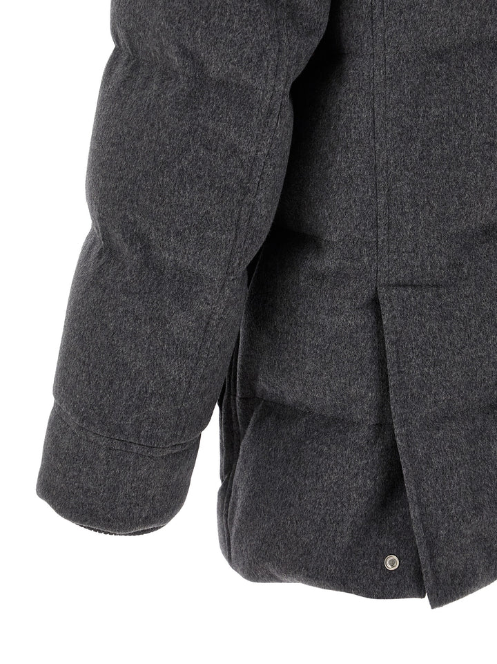 Brunello Cucinelli Gray Wool Parka