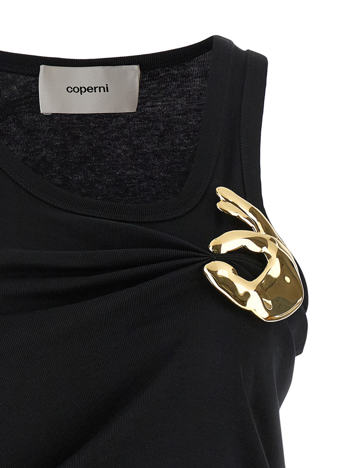 Coperni Black Cotton Tank Tops