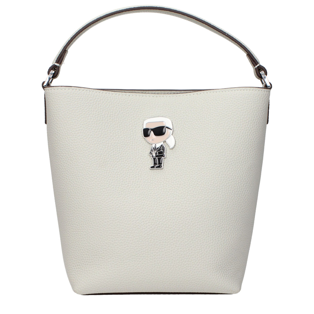 Karl Lagerfeld Gray Leather Handbag