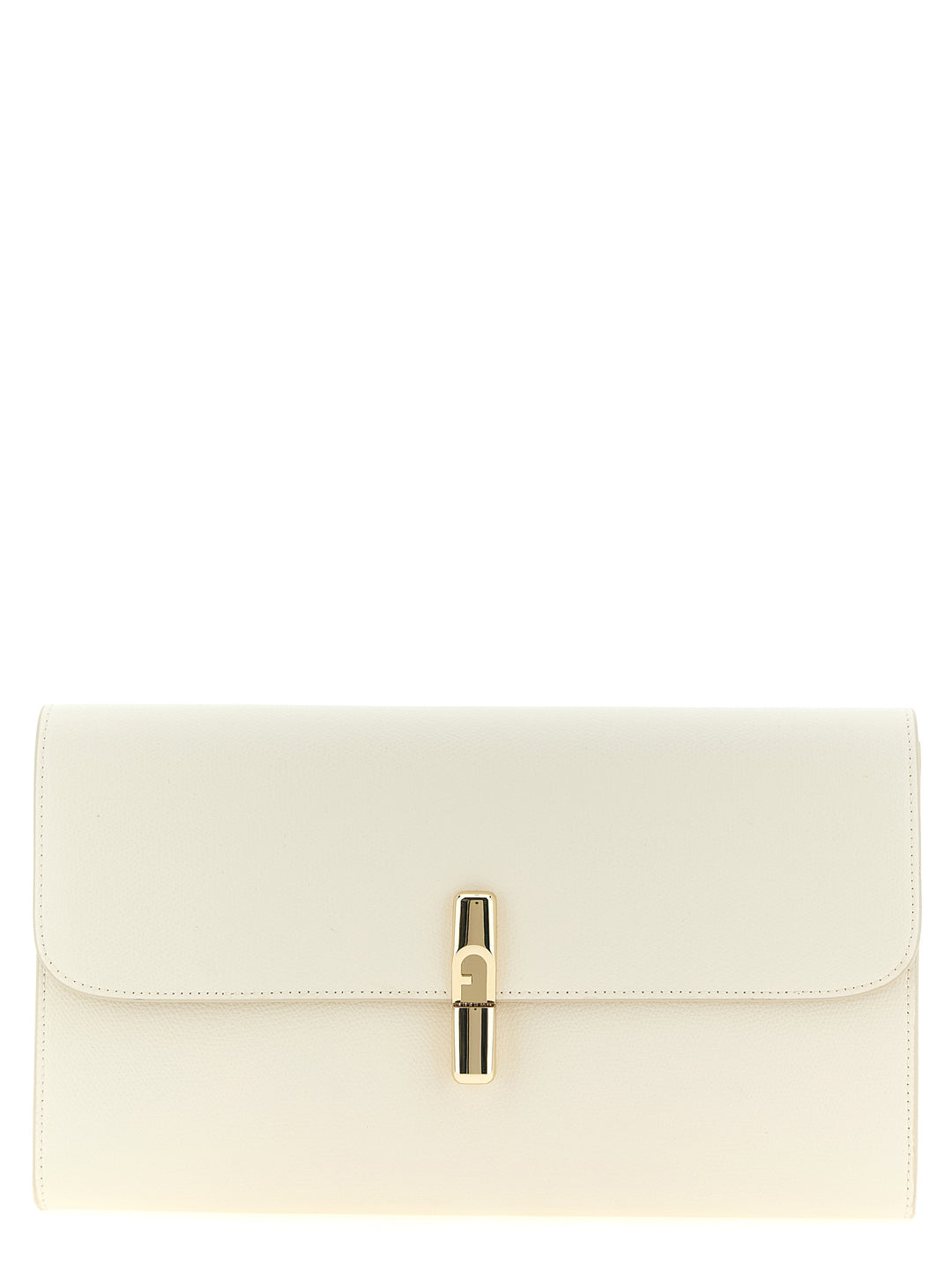 Furla White Calfskin Clutch Bag
