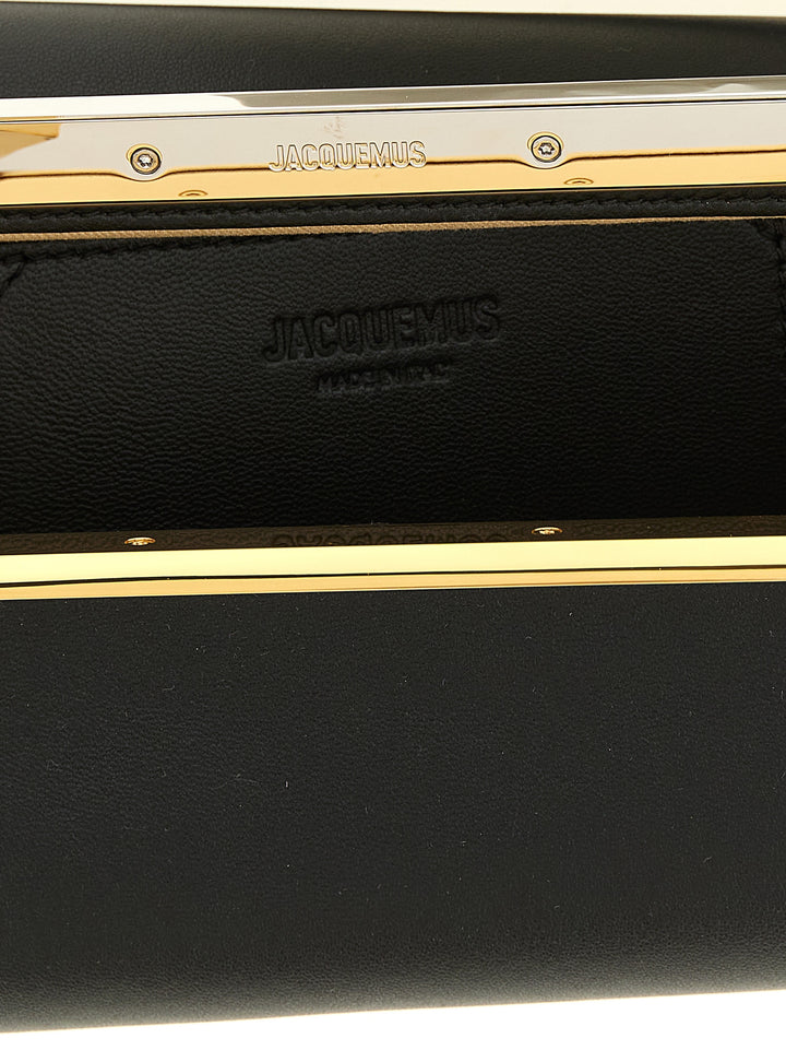 Jacquemus Black Lamb Leather Clutch Bag