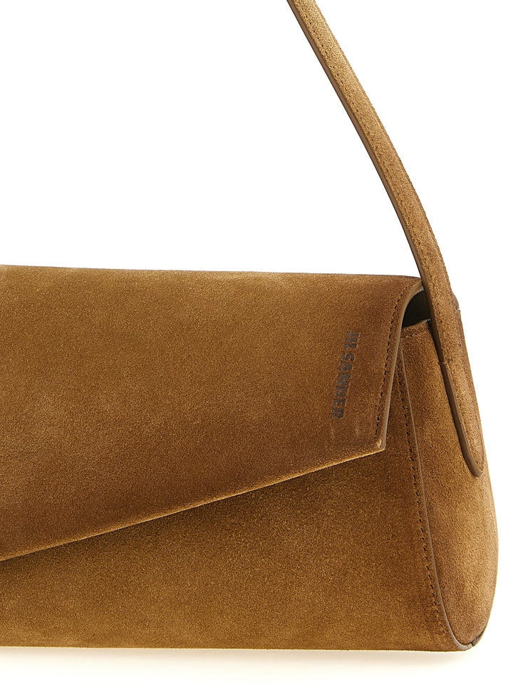 Jil Sander Brown Calfskin Shoulder Bag
