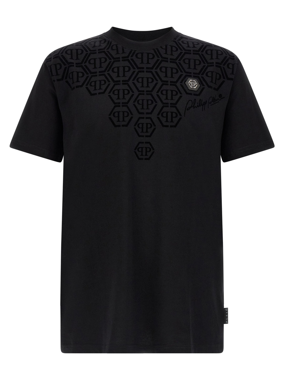 Philipp Plein Black Cotton T-Shirt