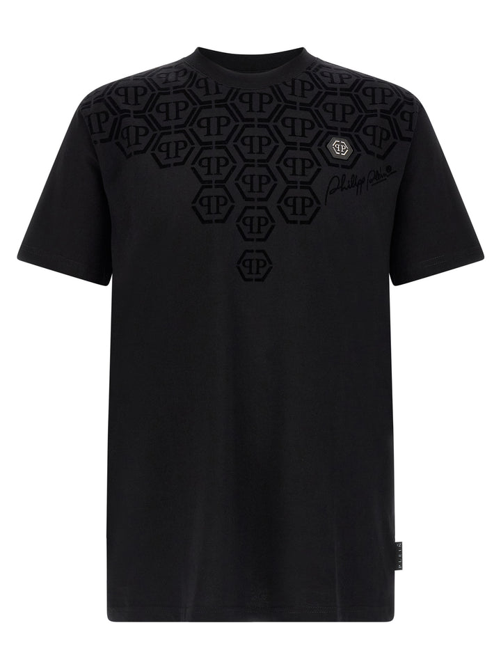 Philipp Plein Black Cotton T-Shirt