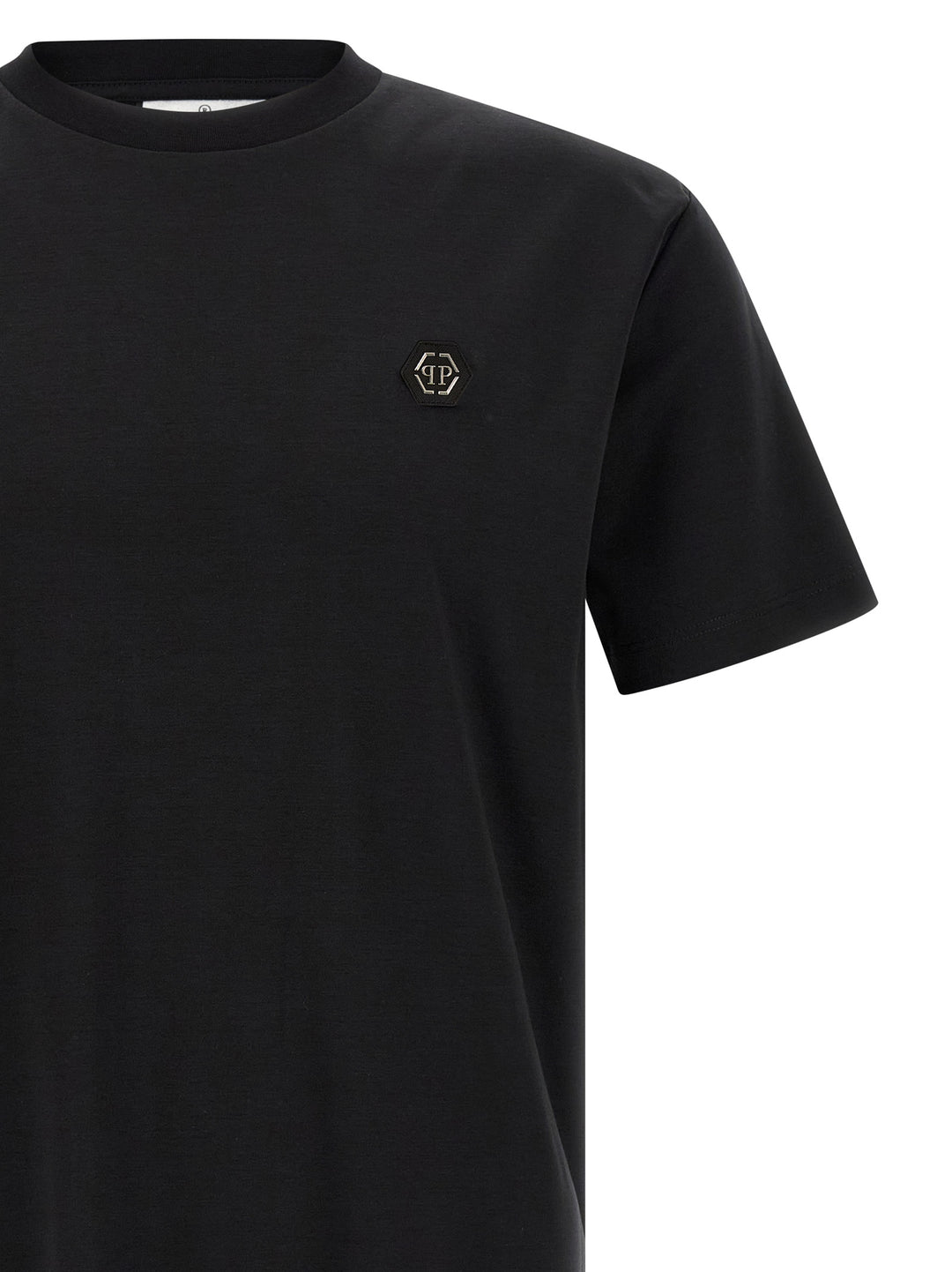 Philipp Plein Black Cotton T-Shirt